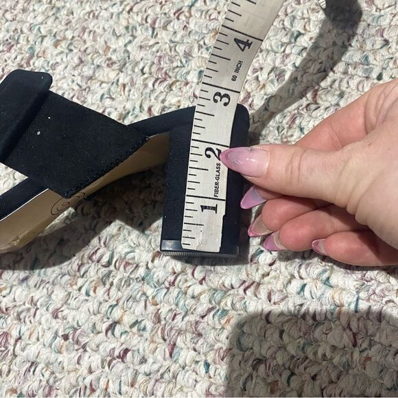 Chinese Laundry Black Buckle Strap Slide On Heels Womens Size 6.5 - Picture 2 of 6